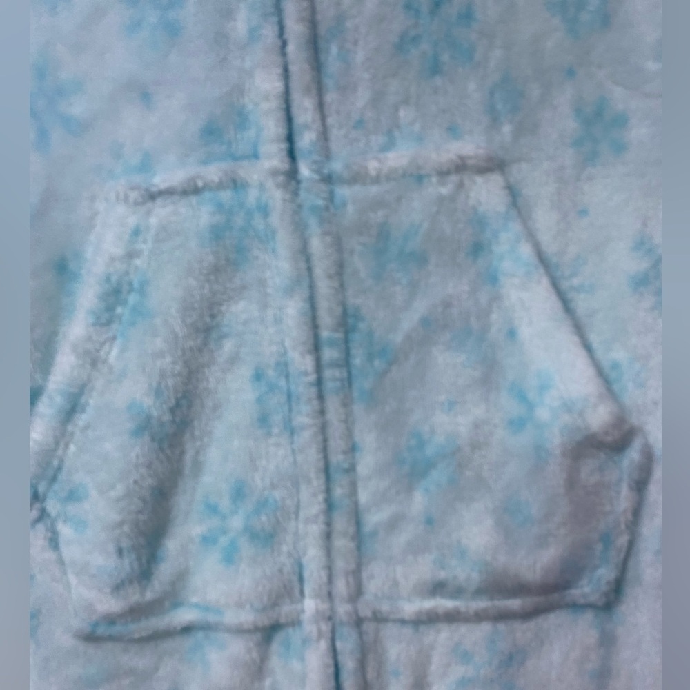 Cat & Jack girls fleece onesie Pajamas M 7/8 - Picture 3 of 4